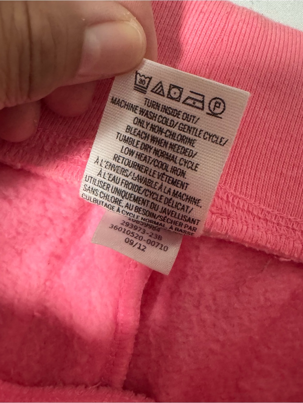 PINK Victoria's Secret Women Hot Pink Capri Sweatpants Vertical PINK EUC Comfy - Picture 6 of 8